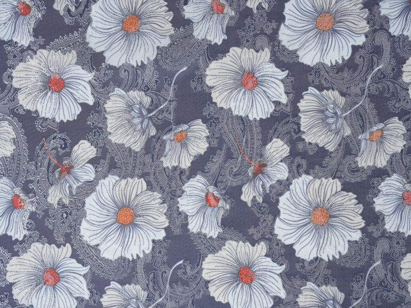 ポリエステル - ビスコースジャクアード印刷された裏地生地